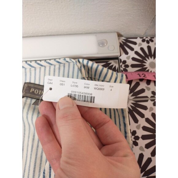 ☀️NWT Point Sur J. Crew Stripes Wide Leg Tailored Jumpsuit, size 4 - Picture 10 of 15